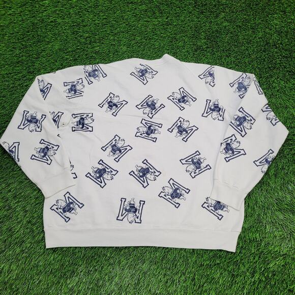 Vintage Murray-State-University AOP Sweatshirt Large L/XL 24x24 Cropped Boxy 90s - Picture 6 of 12